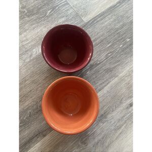 TABLETOPS Gallery CORSICA Salad Cereal Bowl 6" Lot of 2 Orange & Red